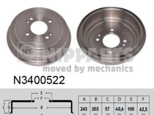 Tambur frana NIPPARTS N3400522 – KIA | AutoRival