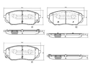 Set placute frana NIPPARTS N3600335 – KIA | AutoRival