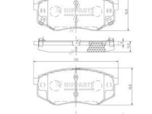 Set placute frana NIPPARTS N3600545 – KIA | AutoRival