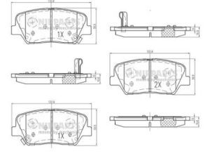 Set placute frana NIPPARTS N3600554 – KIA | AutoRival
