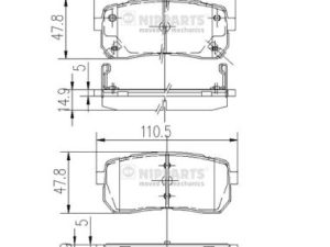 Set placute frana NIPPARTS N3610308 – KIA | AutoRival