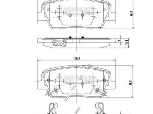 Set placute frana NIPPARTS N3610312 – KIA | AutoRival