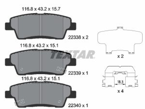 Set placute frana TEXTAR 2233801 – KIA | AutoRival