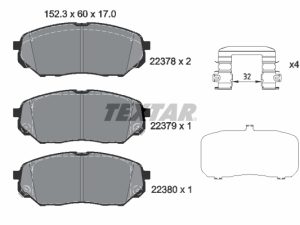 Set placute frana TEXTAR 2237801 – KIA | AutoRival