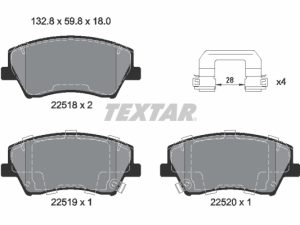 Set placute frana TEXTAR 2251801 – KIA | AutoRival