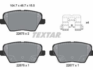 Set placute frana TEXTAR 2267501 – KIA | AutoRival