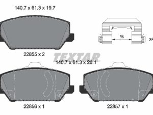 Set placute frana TEXTAR 2285501 – KIA | AutoRival