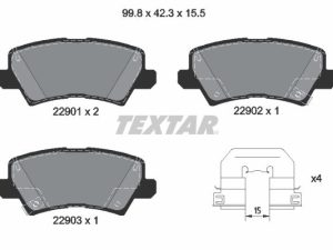 Set placute frana TEXTAR 2290101 – KIA | AutoRival