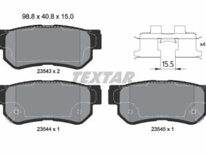Set placute frana TEXTAR 2354306 – KIA | AutoRival