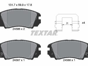 Set placute frana TEXTAR 2458601 – KIA | AutoRival