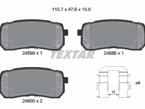 Set placute frana TEXTAR 2459901 – KIA | AutoRival