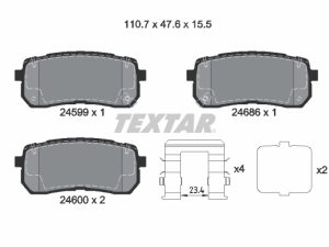 Set placute frana TEXTAR 2459904 – KIA | AutoRival