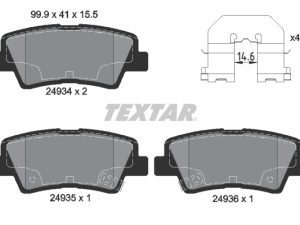 Set placute frana TEXTAR 2493401 – KIA | AutoRival