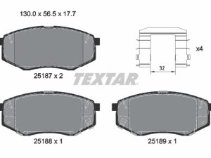 Set placute frana TEXTAR 2518701 – KIA | AutoRival
