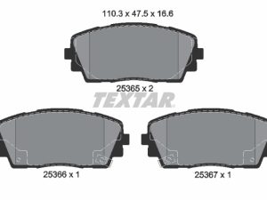 Set placute frana TEXTAR 2536501 – KIA | AutoRival