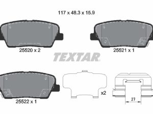 Set placute frana TEXTAR 2552008 – KIA | AutoRival