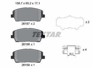 Set placute frana TEXTAR 2615701 – KIA | AutoRival