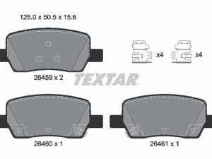 Set placute frana TEXTAR 2645901 – KIA | AutoRival