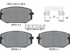 Set placute frana TEXTAR 2673101 – KIA | AutoRival