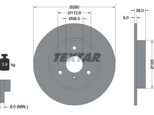 Disc frana TEXTAR 92097603 – KIA | AutoRival