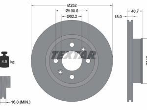 Disc frana TEXTAR 92196503 – KIA | AutoRival