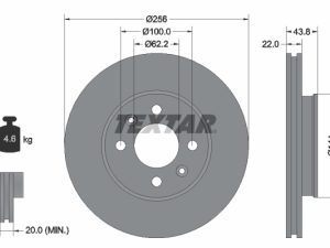 Disc frana TEXTAR 92237903 – KIA | AutoRival