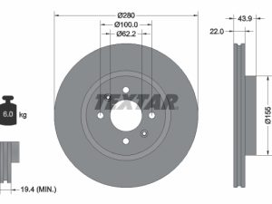 Disc frana TEXTAR 92239303 – KIA | AutoRival