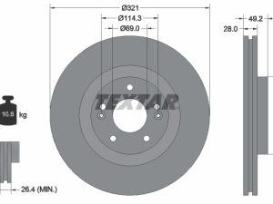 Disc frana TEXTAR 92242905 – KIA | AutoRival