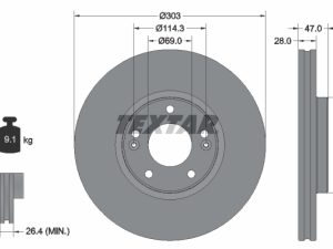 Disc frana TEXTAR 92273303 – KIA | AutoRival