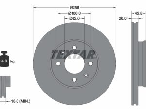 Disc frana TEXTAR 92295403 – KIA | AutoRival