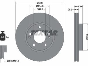 Disc frana TEXTAR 92351203 – KIA | AutoRival