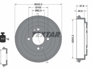 Tambur frana TEXTAR 94035900 – KIA | AutoRival