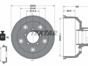 Tambur frana TEXTAR 94037200 – KIA | AutoRival