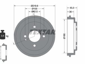 Tambur frana TEXTAR 94044400 – KIA | AutoRival