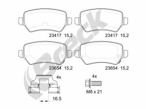 Set placute frana BRECK 23417 00 704 10 – KIA | AutoRival