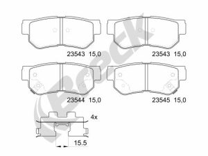 Set placute frana BRECK 23543 00 704 10 – KIA | AutoRival