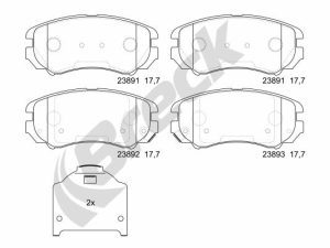 Set placute frana BRECK 23891 00 701 10 – KIA | AutoRival