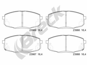 Set placute frana BRECK 23966 00 701 10 – KIA | AutoRival
