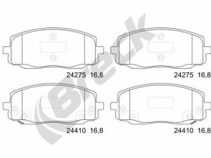 Set placute frana BRECK 24275 00 702 10 – KIA | AutoRival