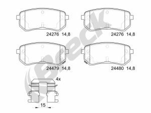 Set placute frana BRECK 24276 00 704 10 – KIA | AutoRival