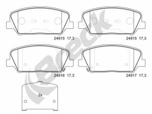 Set placute frana BRECK 24915 00 701 00 – KIA | AutoRival