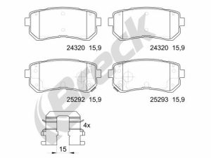 Set placute frana BRECK 25292 00 702 00 – KIA | AutoRival