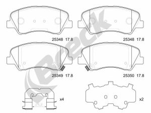 Set placute frana BRECK 25348 00 701 00 – KIA | AutoRival