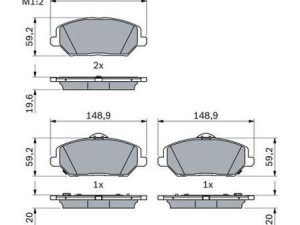 Set placute frana KRIEGER 0950006701 – KIA | AutoRival