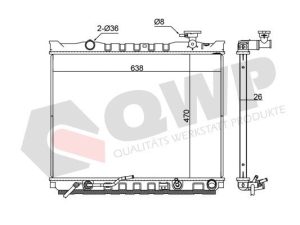 Radiator racire motor QWP WRA378 – imagine produs
