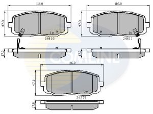 Set placute frana COMLINE CBP31319 – KIA | AutoRival