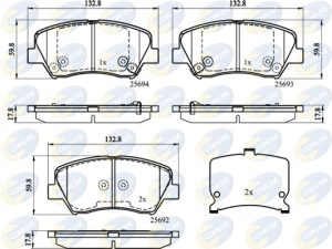 Set placute frana COMLINE CBP32152 – KIA | AutoRival