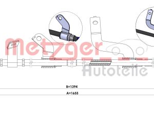 Cablu frana de parcare METZGER 1.KI015 – KIA | AutoRival