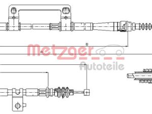 Cablu frana de parcare METZGER 17.6043 – KIA | AutoRival
