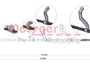 Cablu frana de parcare METZGER 17.6074 – KIA | AutoRival